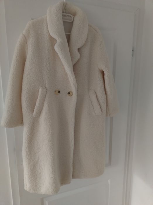 Płaszcz Baranek stan bardzo dobry kolor ecri