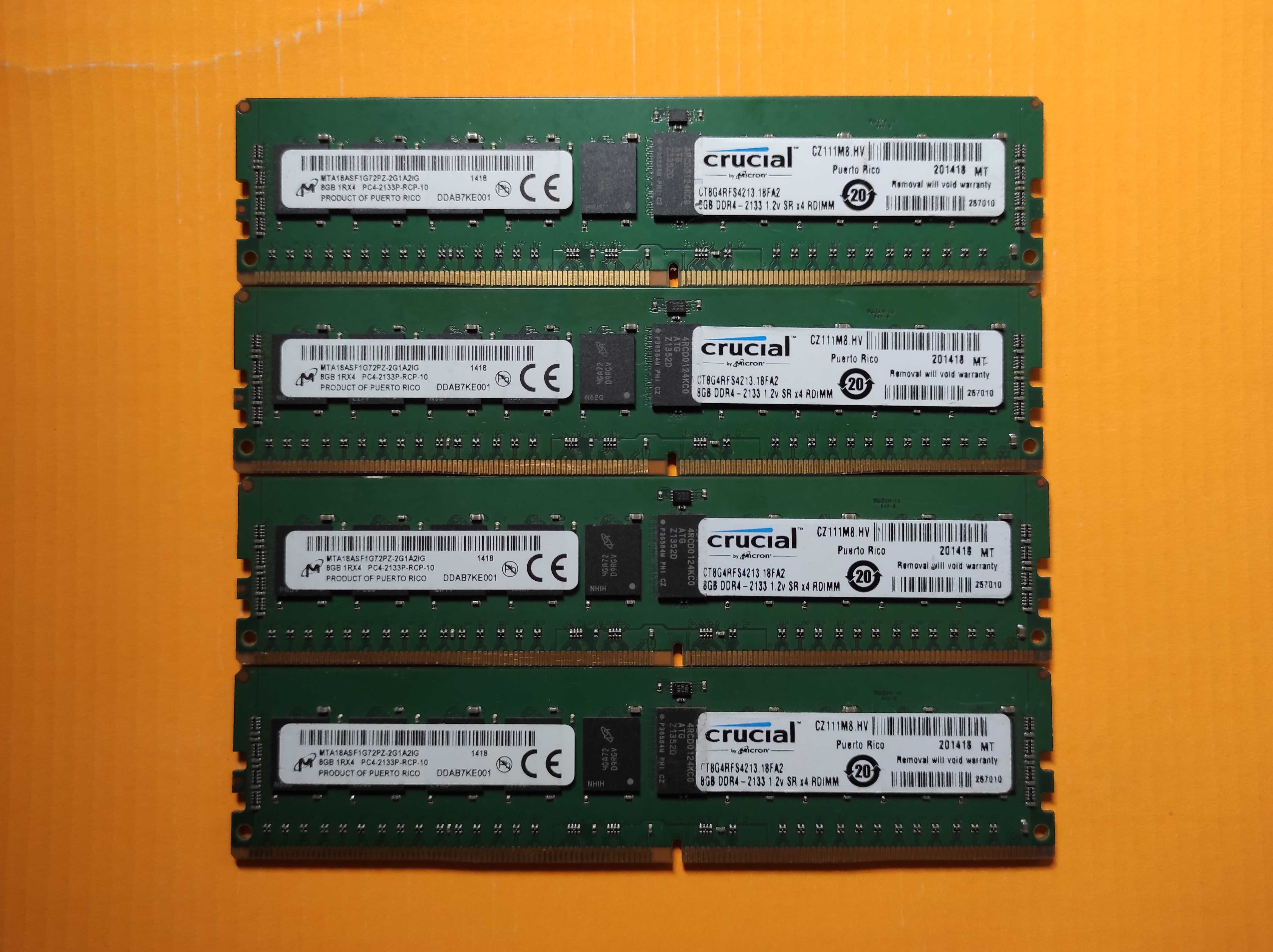 Micron 8GB ECC DDR4 2133 PC4-17000R Reg серверная