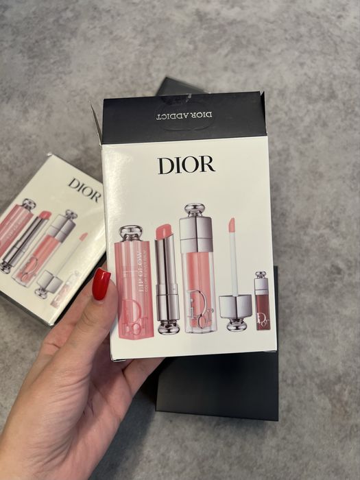 набір 3 блисків, помад діор dior набір помад