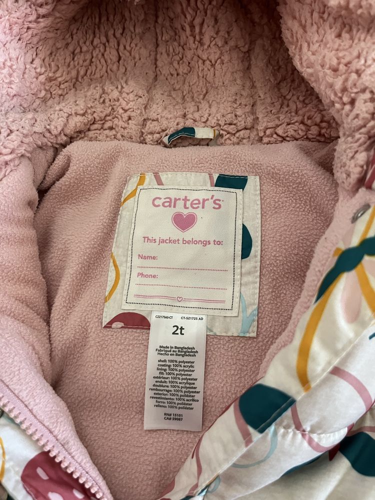 Дитячий комбінезон Carters зимовий на дівчинку 2Т