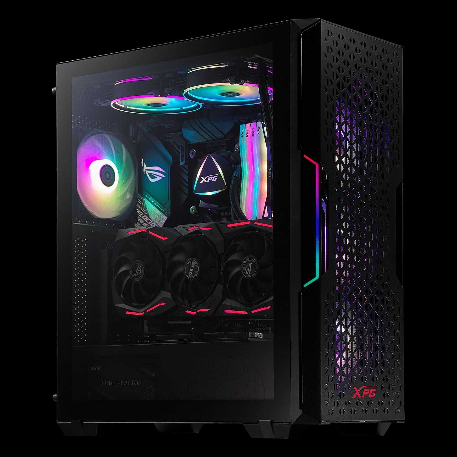 RGB Adata XPG STARKER AIR BLACK szkło hartowane obudowa komputerowa