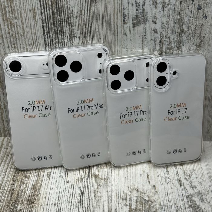 Чохол прозорий Clear Case 2 mm на iPhone 17 Pro Max/ 17 Pro/ Air Чехол