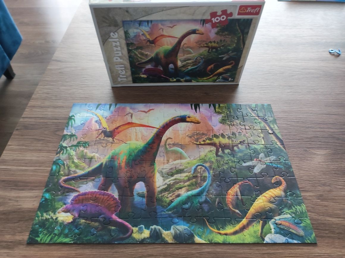 Puzzle 100el dinozaury jurrasic park