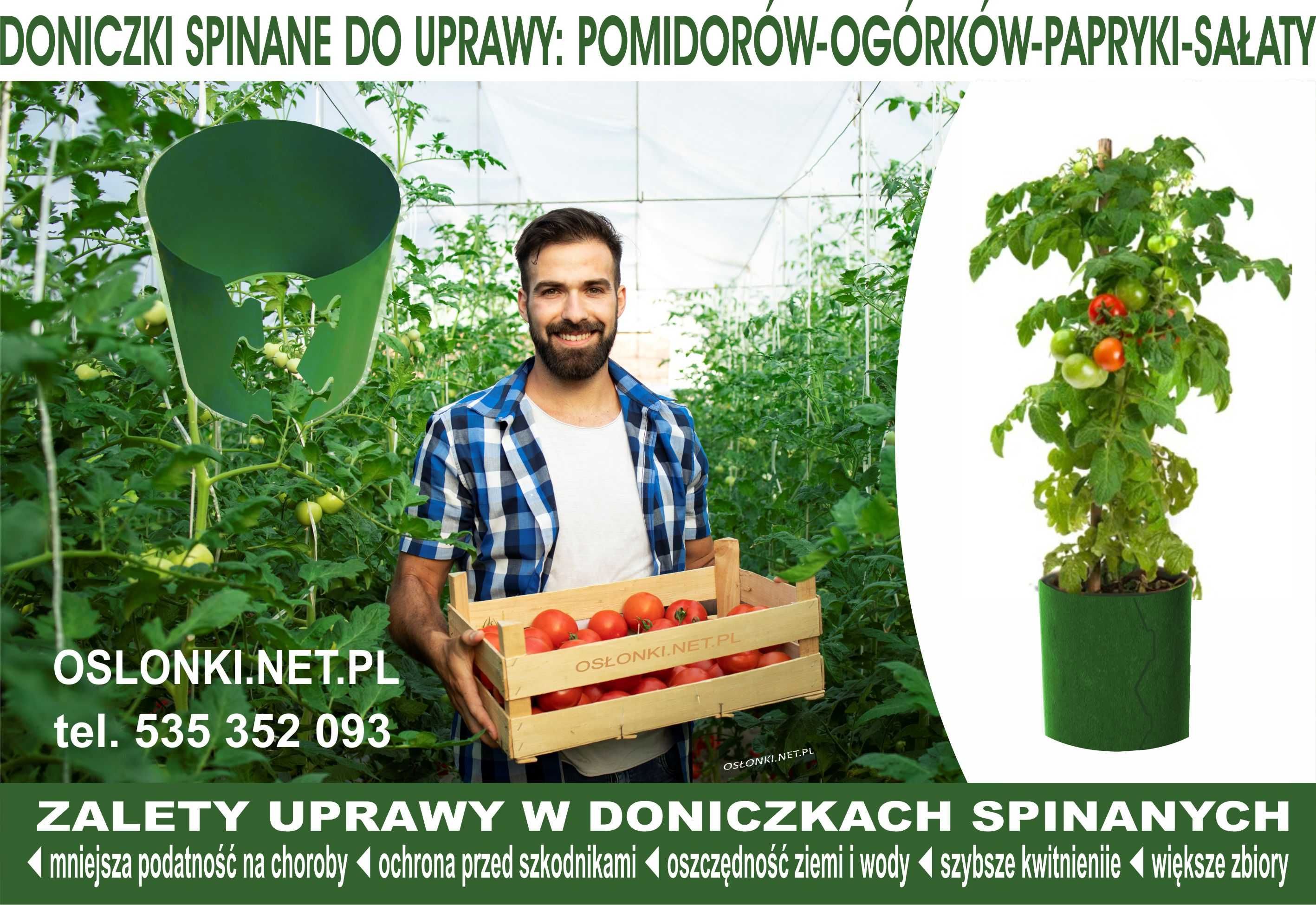 Doniczki Spinane bez dna do uprawy Pomidorów, Ogórków - HIT 2023