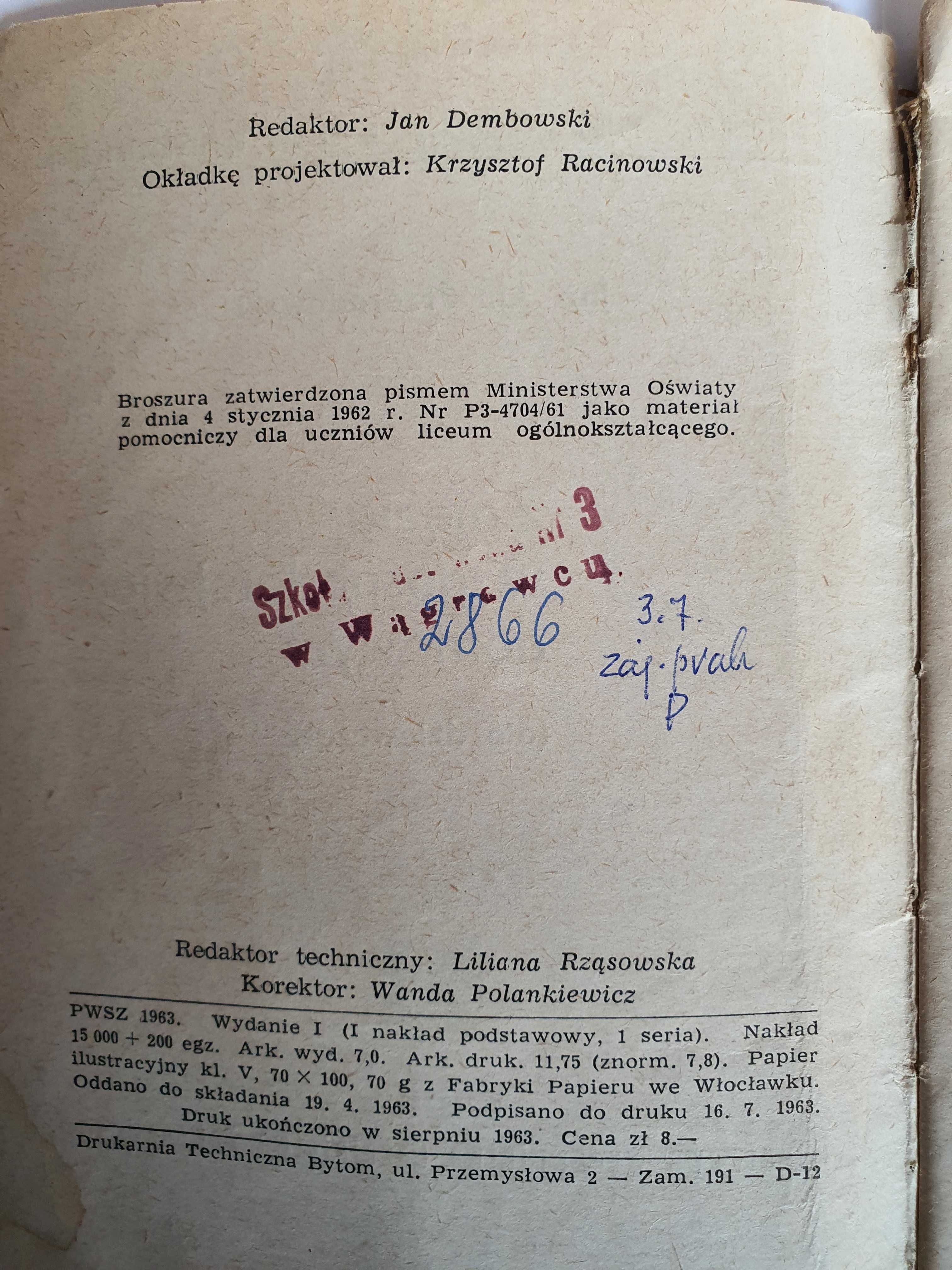 Zajęcia w gospodarstwie domowym dla dziewcząt 1963 r. J. Przeradowski