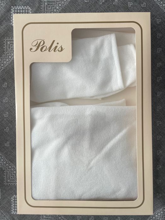 Etola ślubna na krzyż Polis ecru+srebro