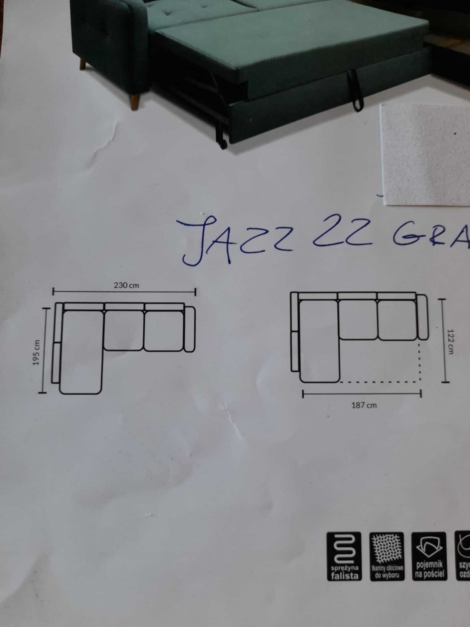 Narożnik z funkcją spania