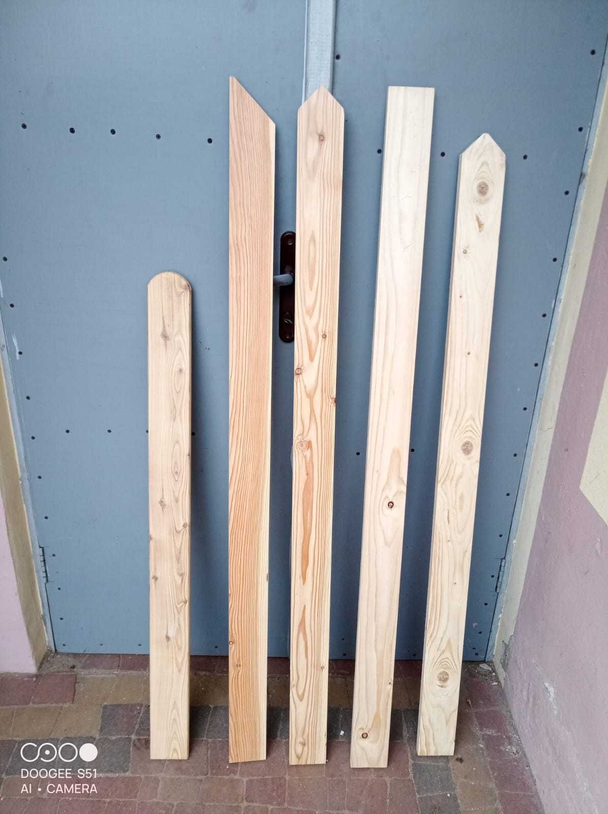 Sztachety z drzewa iglastego, z drewna sezonowanego
