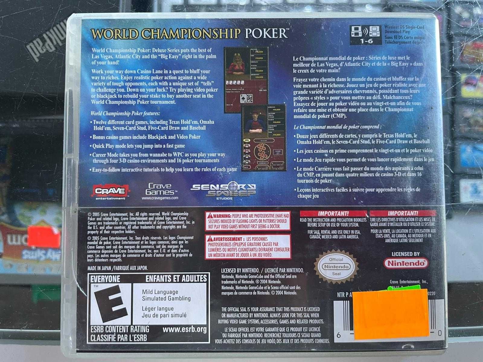 Nintendo DS - World Championship Poker Delux Series - Sklep