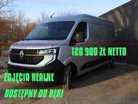 Renault MASTER Furgon L3H2 SZARY METALIZOWANY  150KM Wyprzedaż Ostatnia szt. / drzwi 270stopni / R-link 10''/Leasing