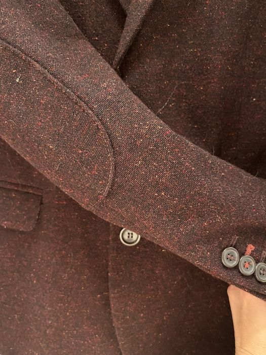 Marynarka welniana z jedwabiem.