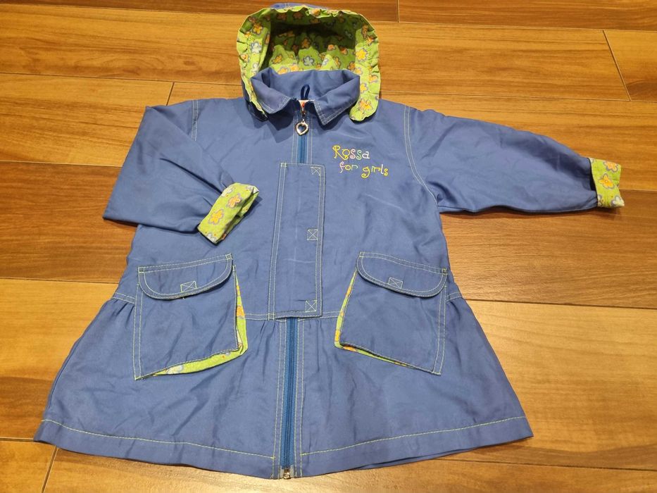 Kurtka przejściowa R 116 ROSSA POLAND kaptur kwiaty a'la płaszczyk