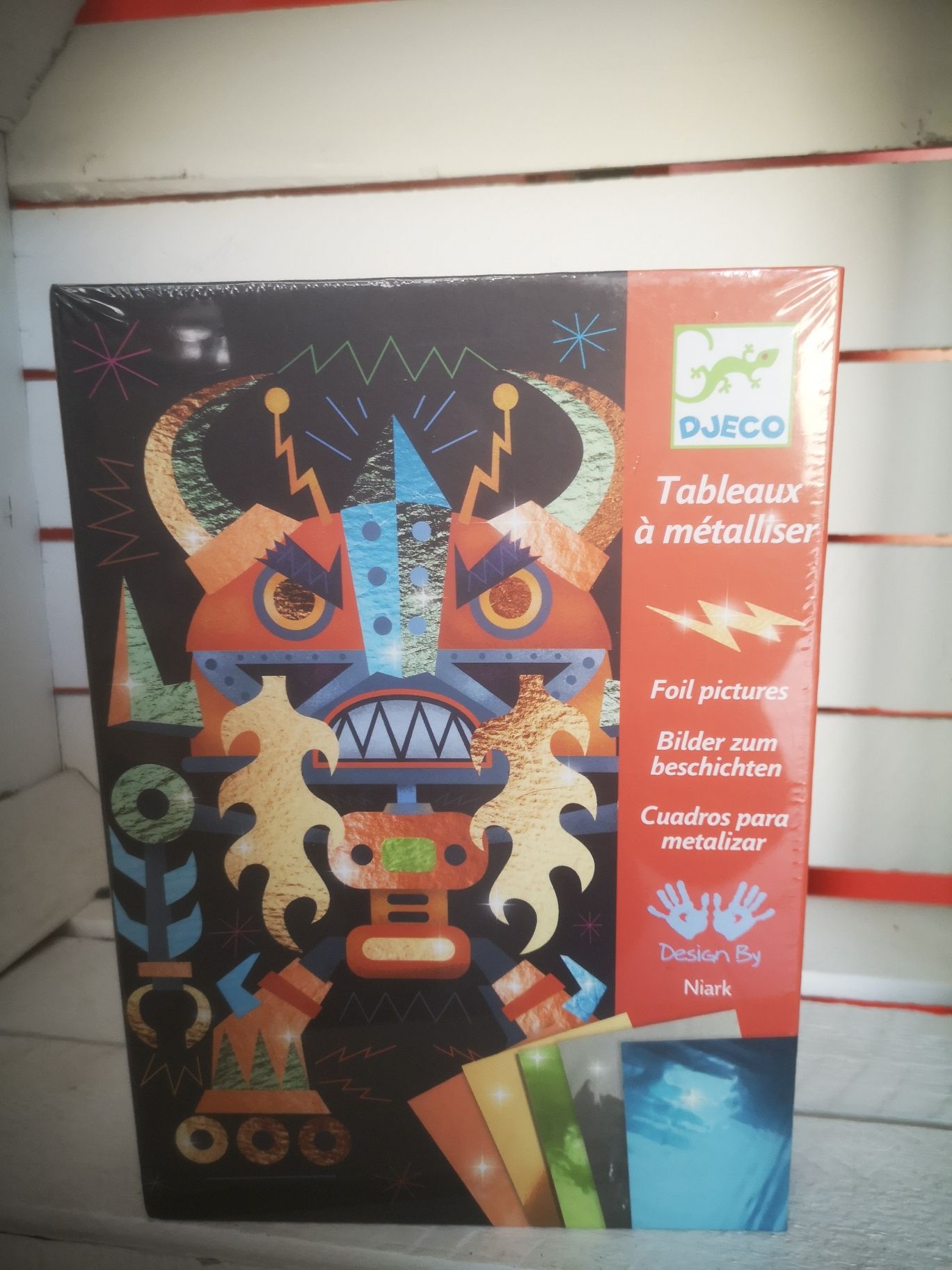 Djeco ROBOTY - zestaw artystyczny z folią transferową
