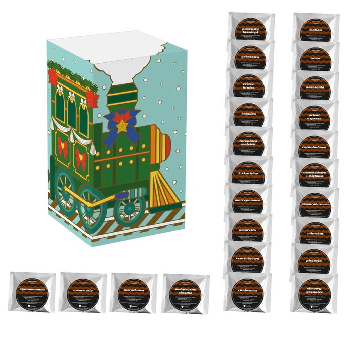 Kalendarz Adwentowy z kawą 24 różne smaki kaw po 10g od cupandyou.pl