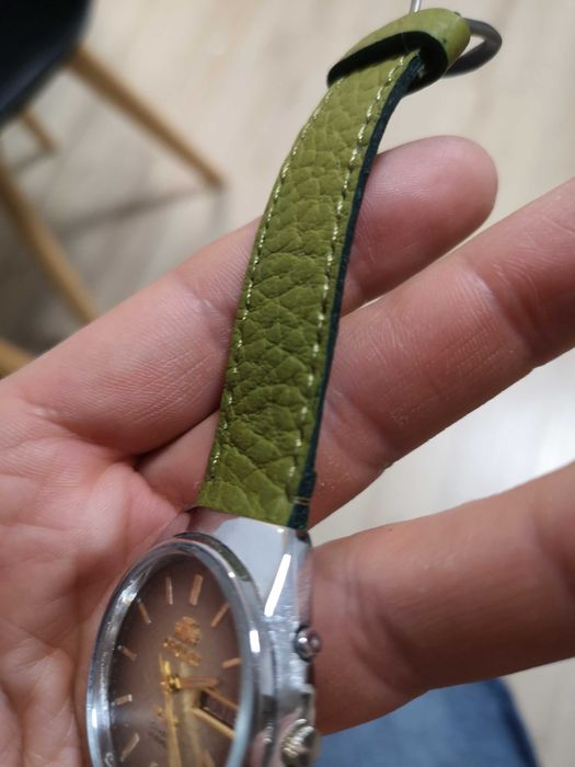 Orient Crystal 21 jewels - pasek zielony