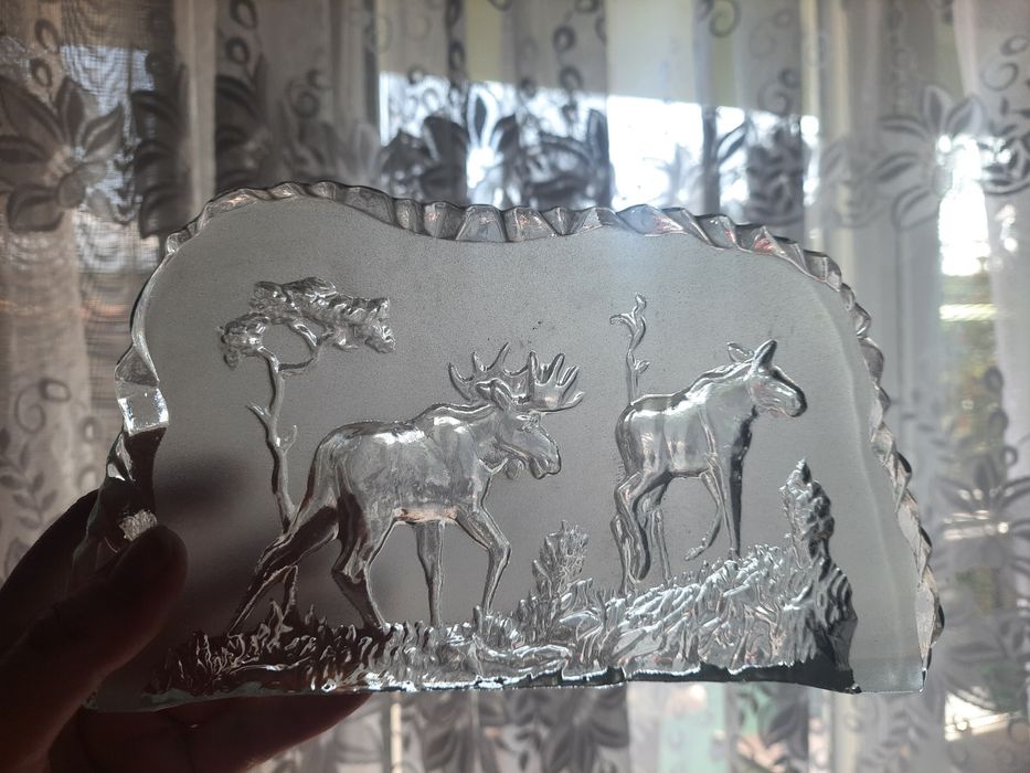 Figurka ze szkła kryształowego łosie