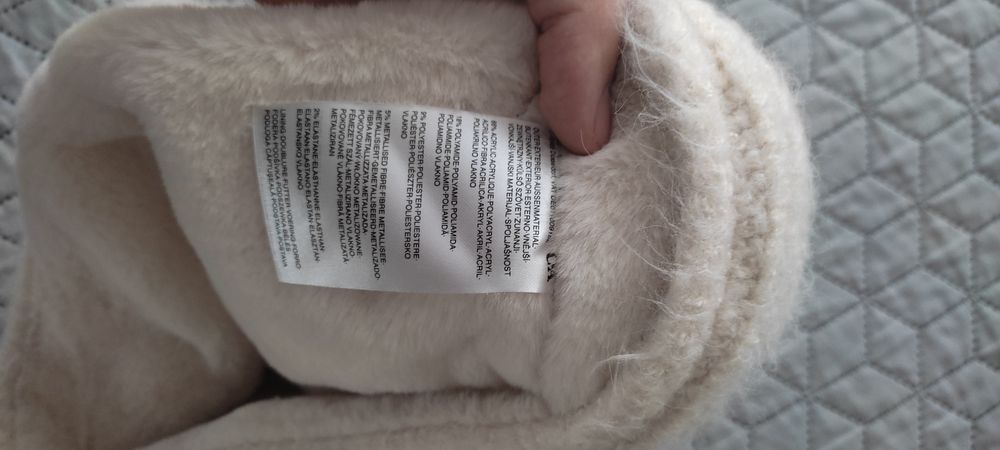 Ciepły zestaw zimowy komin i mitenki