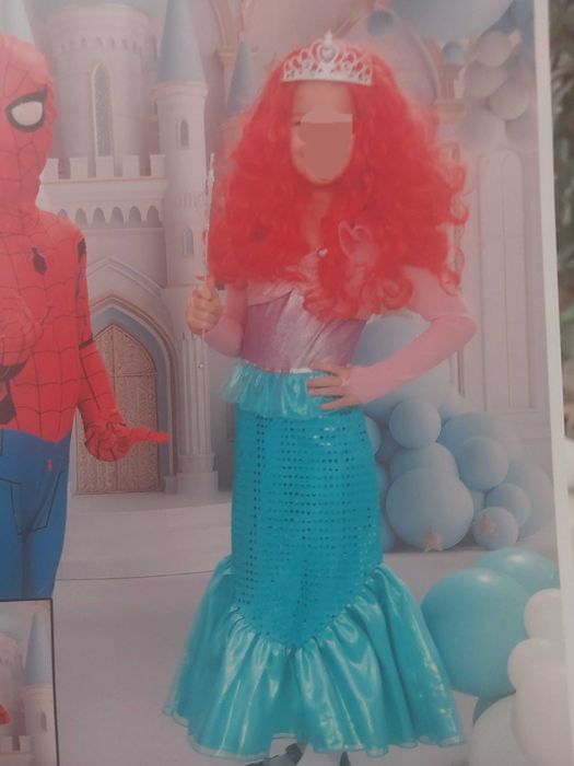 Strój kostium na balik - Syrenka Arielka 120 cm