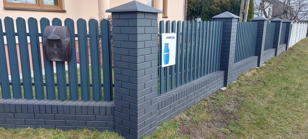 OGRODZENIE OGRODZENIA BETONOWE klinkierowe bloczek ogrodzeniowy