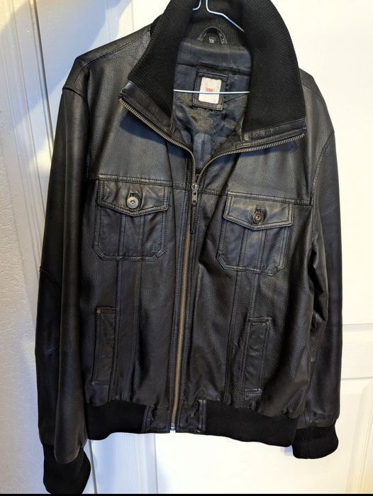 Куртка чоловіча шкіряна бомбер code of casual