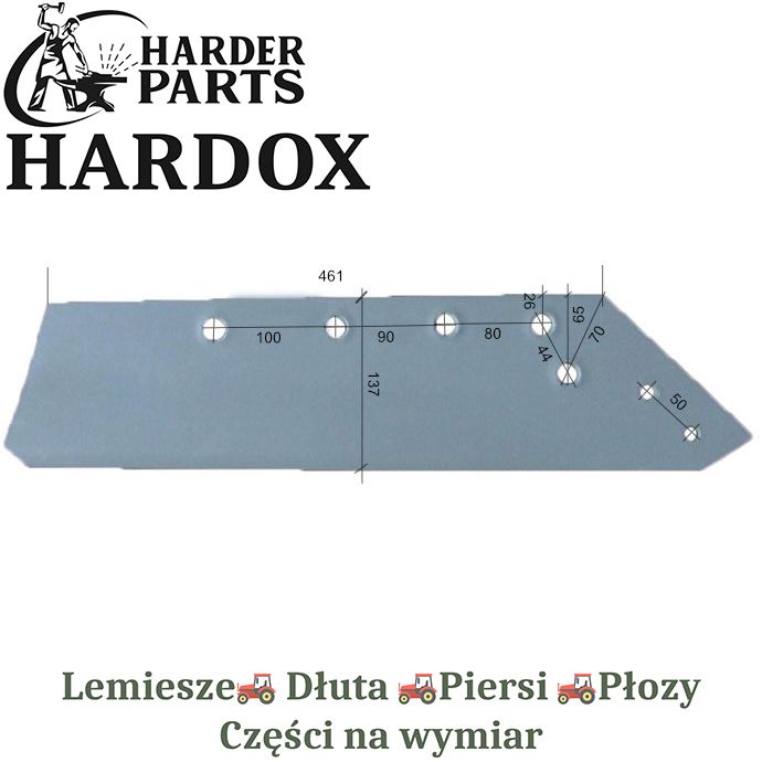Lemiesz 16 Gregoire Besson HARDOX 173610/P części 2X lepsze niż Borowe