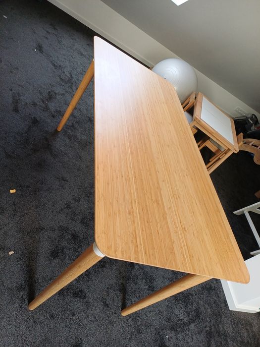 IKEA ANFALLARE / HILVER Biurko bambus 140x65 cm