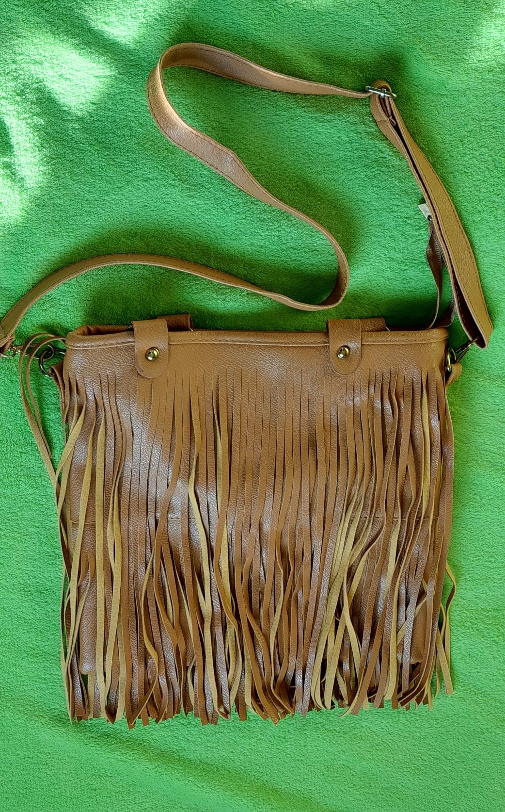 Torebka/Boho/Frędzle/Camel