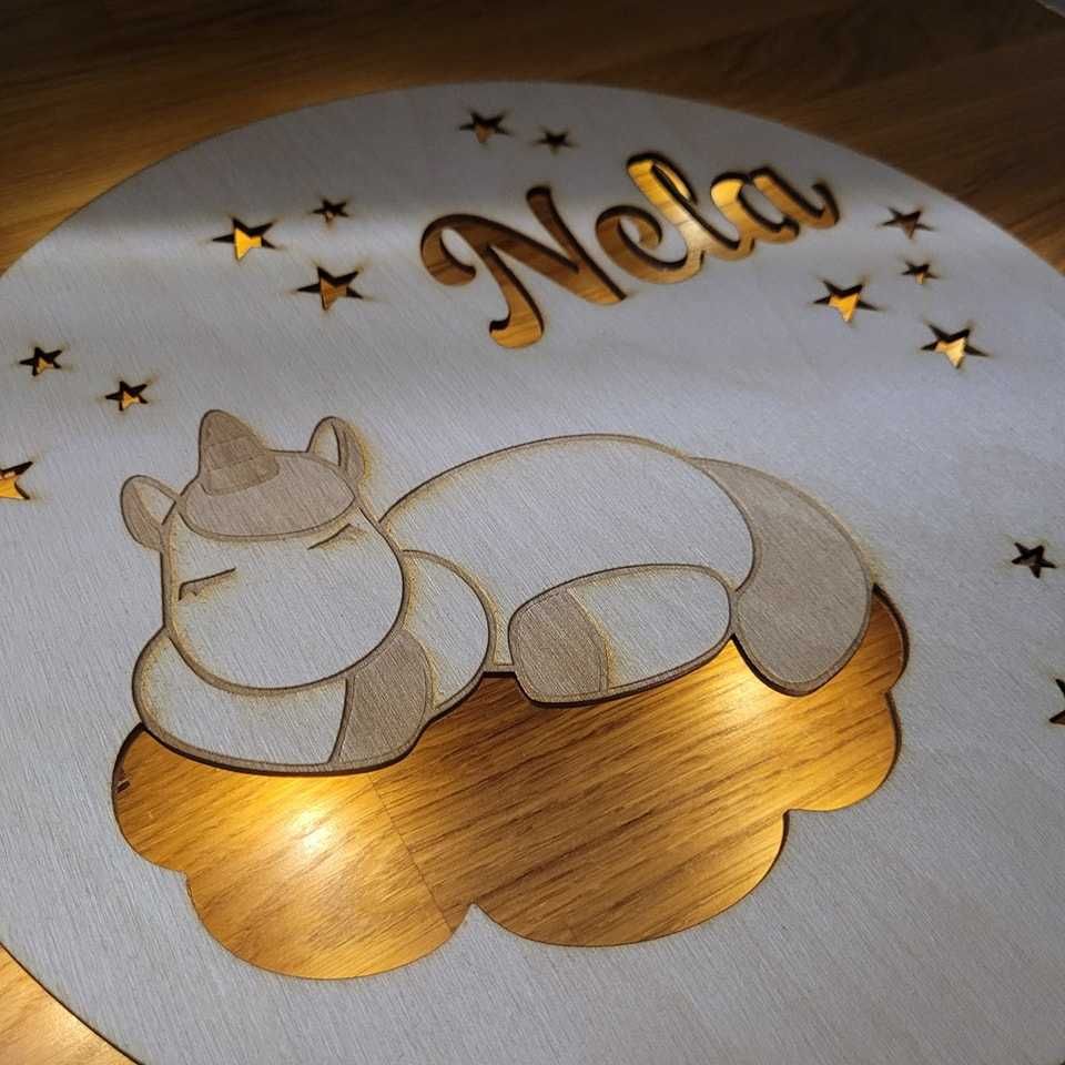 Lampka nocna z imieniem personalizowana