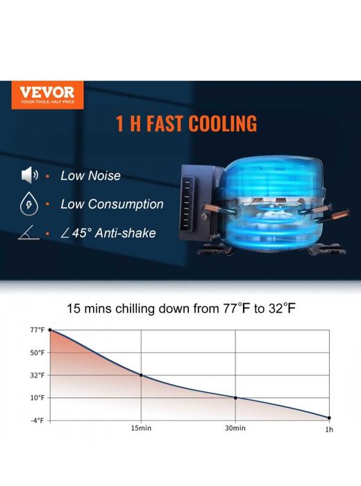 Lodówka turystyczna VEVOR 55 l
