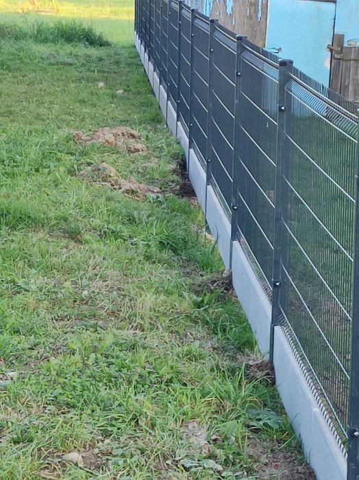 Ogrodzenie panel Wiśniowski 153cm grafit 7016 fi 5 systemowe kompletne