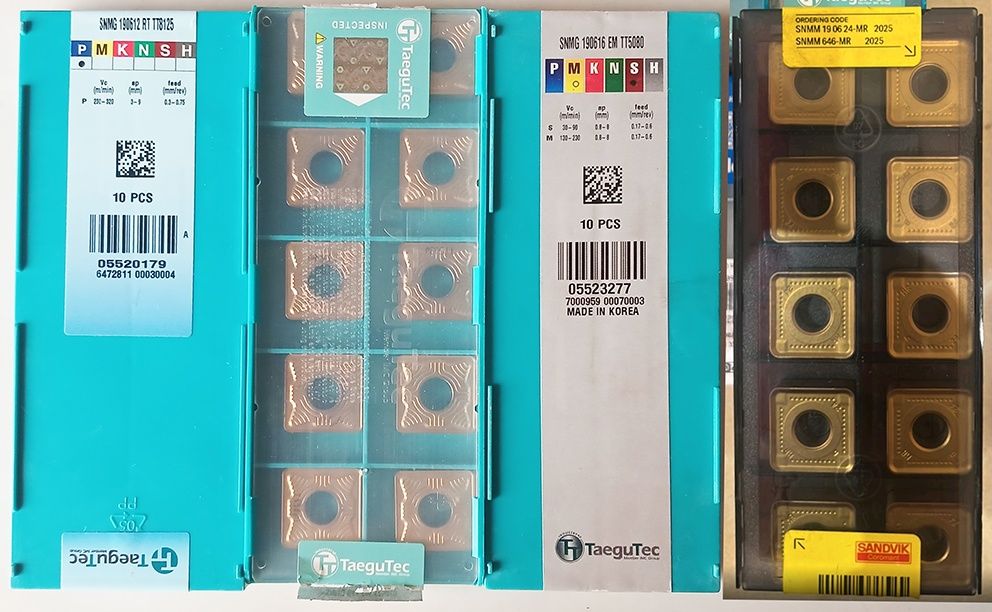 SNMX1607 TaeguTec TNGX2207. CNMG190608