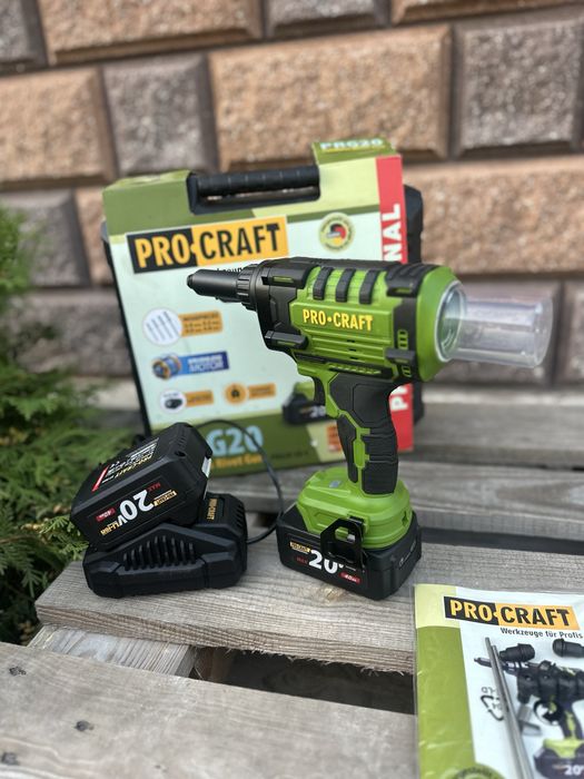 Аккумуляторный заклёпочный пистолет Procraft PRG20