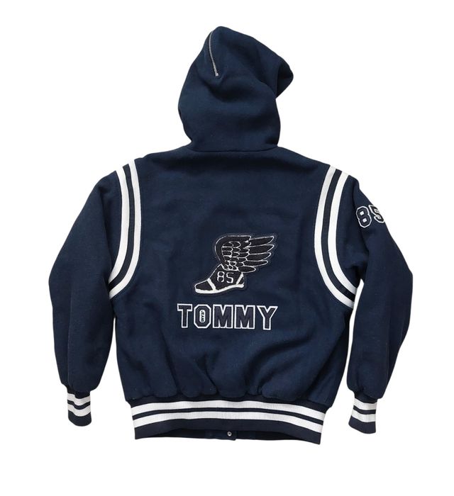 Tommy Hilfiger kurtka damska bejsbolówka ocieplana wełna z kapturem M