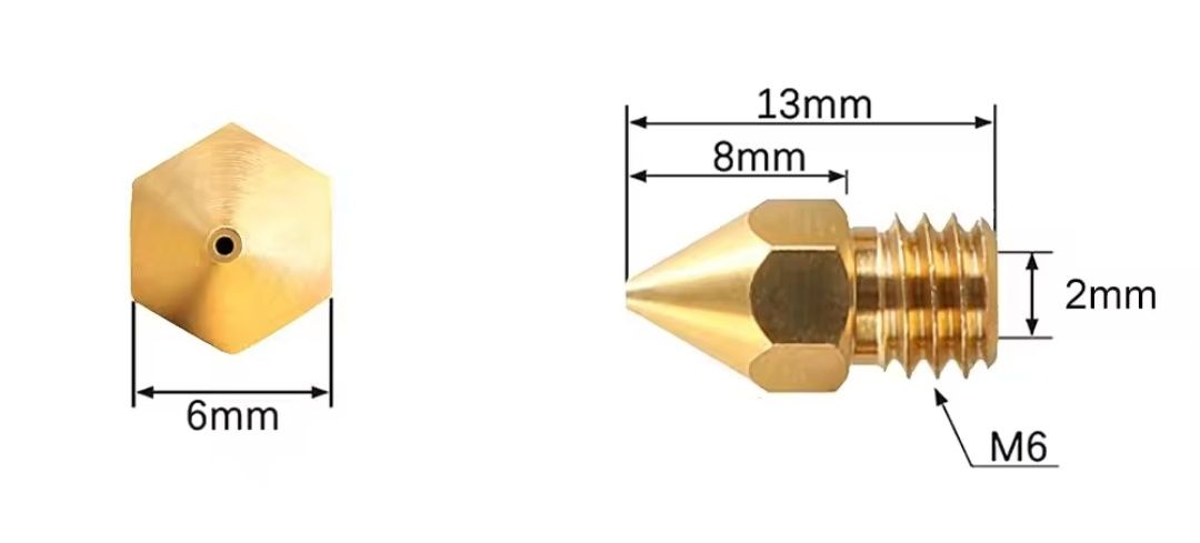 Сопло для 3D 3Д принтера 0.6 мм 0.8 мм