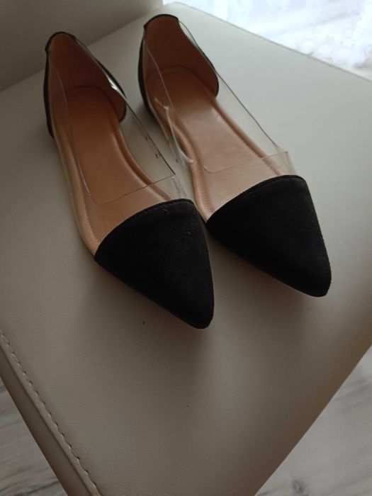 Nowe czółenka,baleriny transparentne