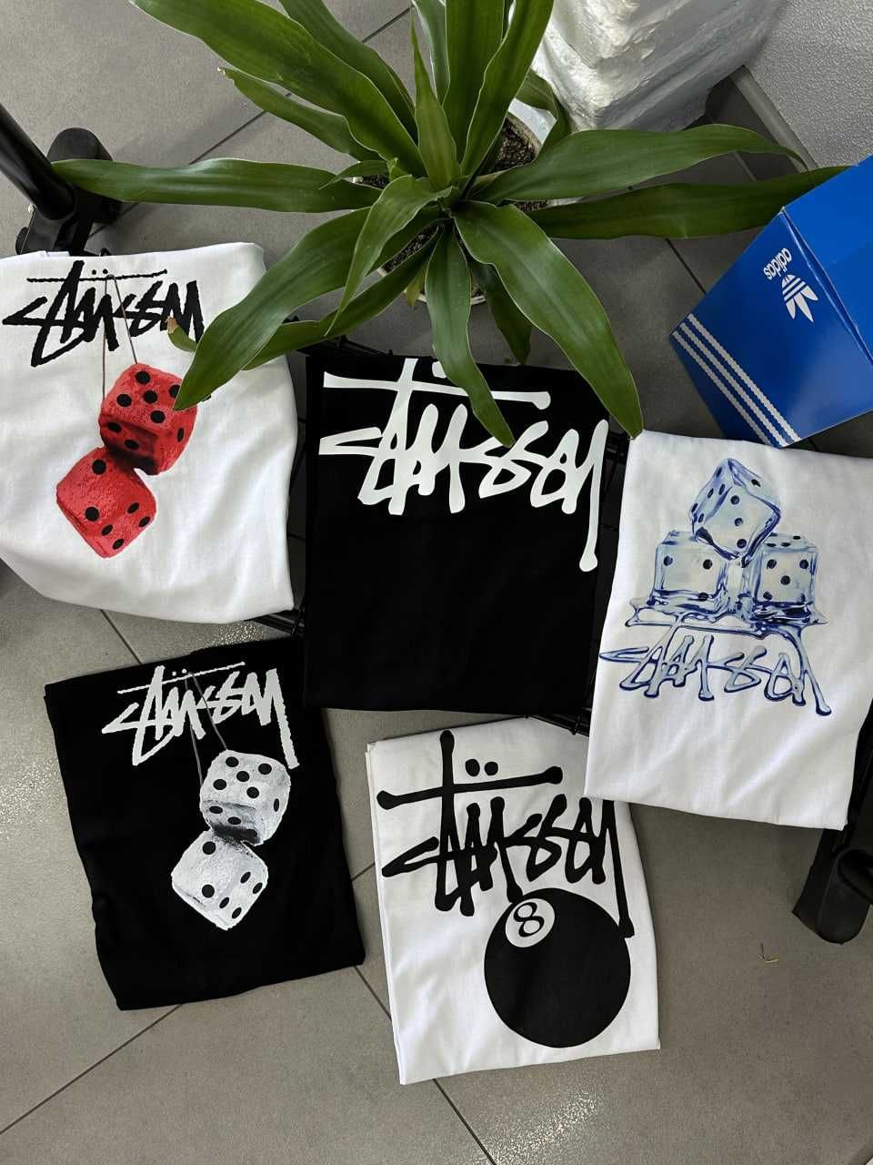 Стуси Різні принти - Футболка STUSSY - BIG Logo Бавовна 100%