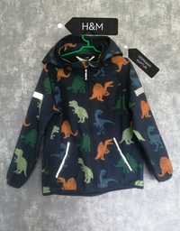 H&M kurtka softshell, dinozaury r. 122