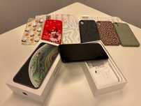 iPhone Xs Space Gray 64GB com EarPods por estrear (ecrã partido)