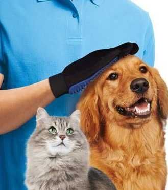 Уход для котов и собак, перчатка для сбора и вычесывания шерсти