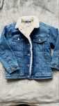 Kurtka Jeansowa dziecieca ocieplana barankiem H&M