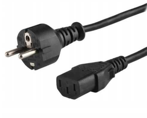 10X Kabel zasilający atx czarny od 1-2m używany