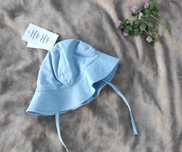 H&M nowa czapka przeciwsłoneczna niebieska 74/80