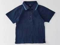 116 122 POLO T-shirt granatowy Bluzka Kołnierzyk - MUNDUREK do szkoły