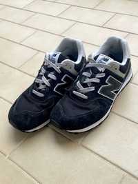 sapatilhas new balance classic 574 pretas e cinza tamanho 37