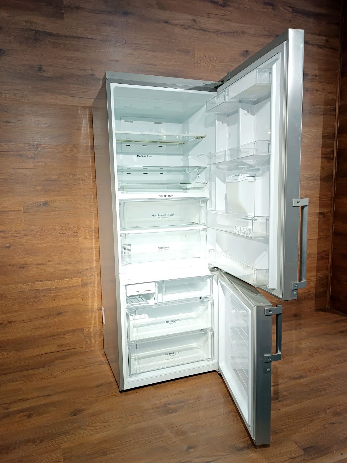 Холодильник двокамерний LG  широкий нержавійка No Frost гарантія склад