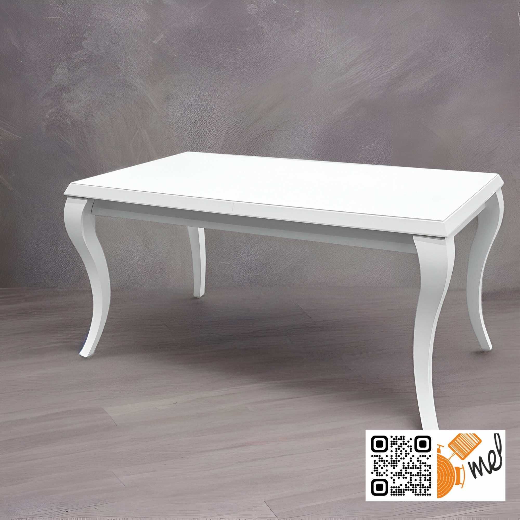 Elegancki Biały Stół S32 Ludia Rozkładany Glamour 160x90 do 240 CM