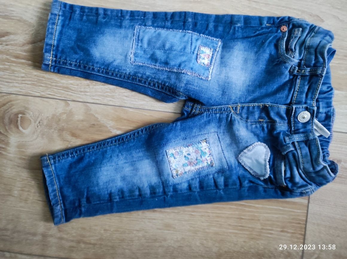 Jeansy noemowlęce H&M r 68