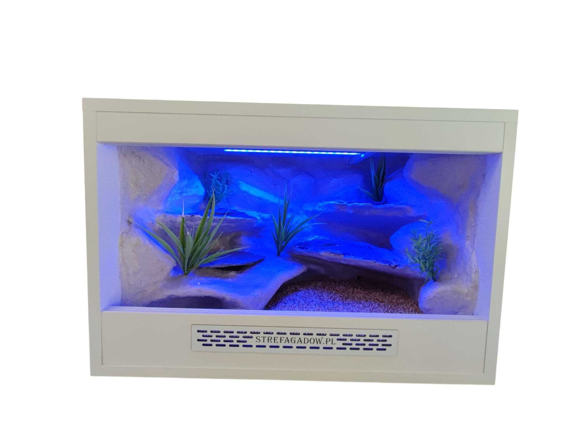 Terrarium pustynne nr711 60/40/40 dla gekona lamparciego DOSTĘPNE