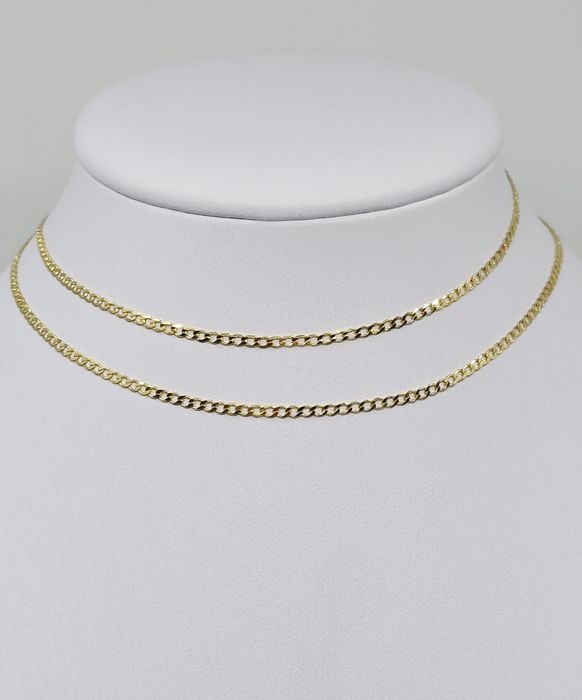 Złoty łańcuszek splot pancerka próba 585 14k waga 2.28g