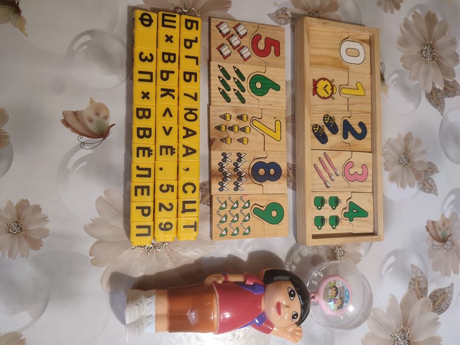 Пазлы, буквы, цифры, микрофон со световым и звуковым эффектом